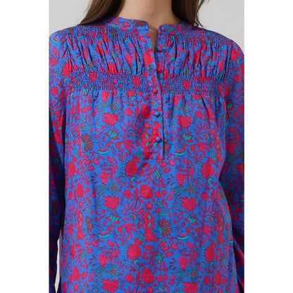 Sugarlips Tanya Floral Katara Smocked Top