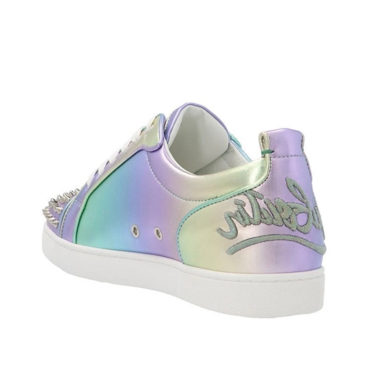Christian Louboutin Men's Fun Louis Junior Spikes Flat Licorne Low Sneaker - Size 8.5