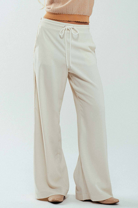 Urban Daizy Wide Leg Drawstring Stripe Lounge Pants