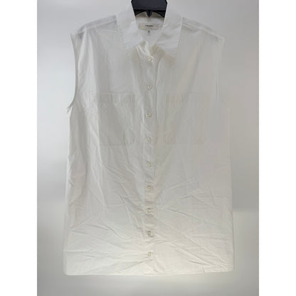 FRAME Cotton-Poplin Sleeveless Shirt Dress