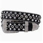 Black Rhinestone Studded Belt