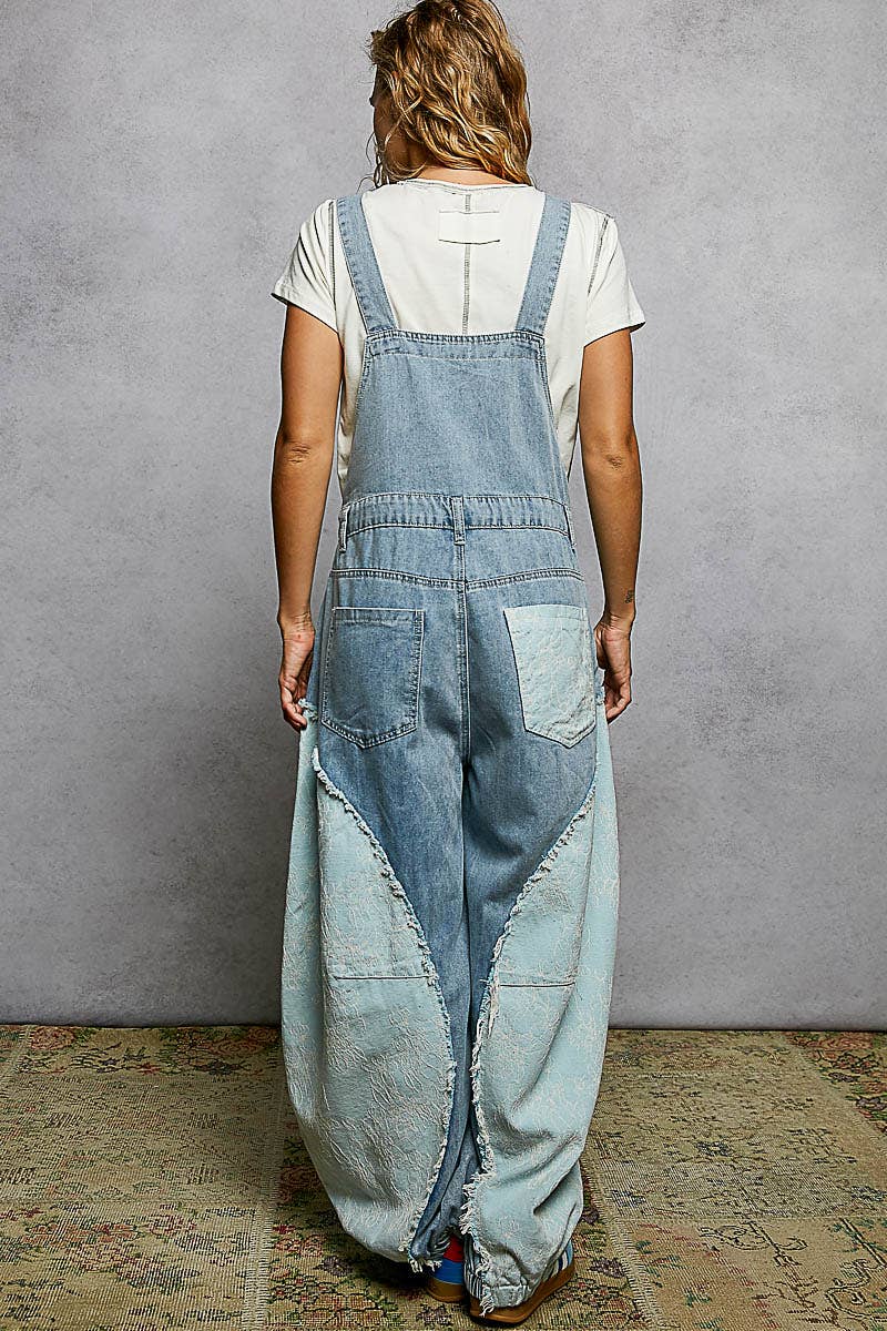 Pol Clothing Jogger Denim Overalls