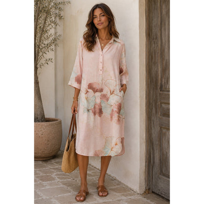 Scandal Italy Cienega Blush Pink Shirt Dress