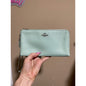 Coach Porch Blue Double Zip Wallet