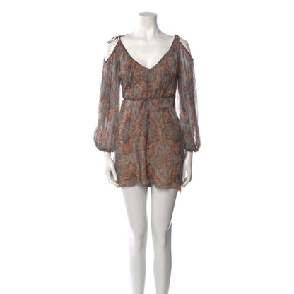 Zimmermann Harlequin Heriz Crinkle-Print Playsuit