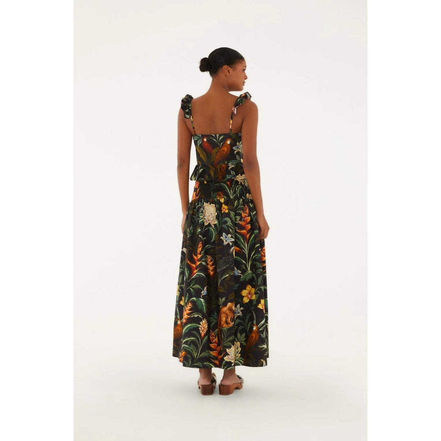 Farm Rio Night Fauna Printed Maxi Skirt