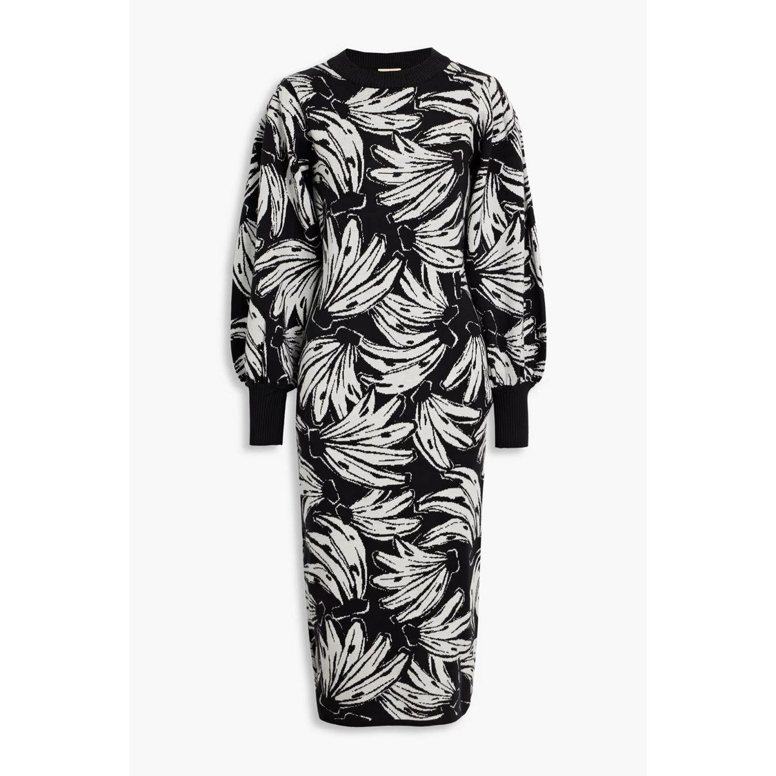 FARM Rio Jacquard-knit midi dress