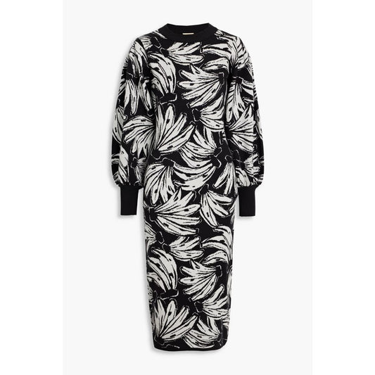 FARM Rio Jacquard-knit midi dress