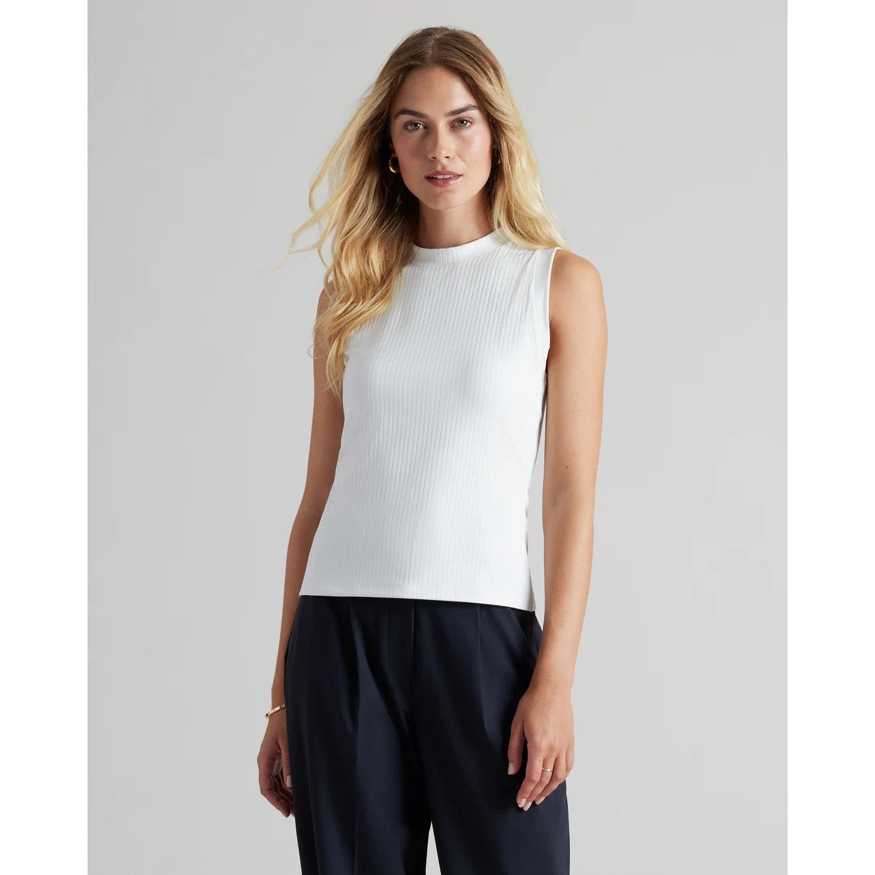 Rhone Snow White Modern Rib Tank