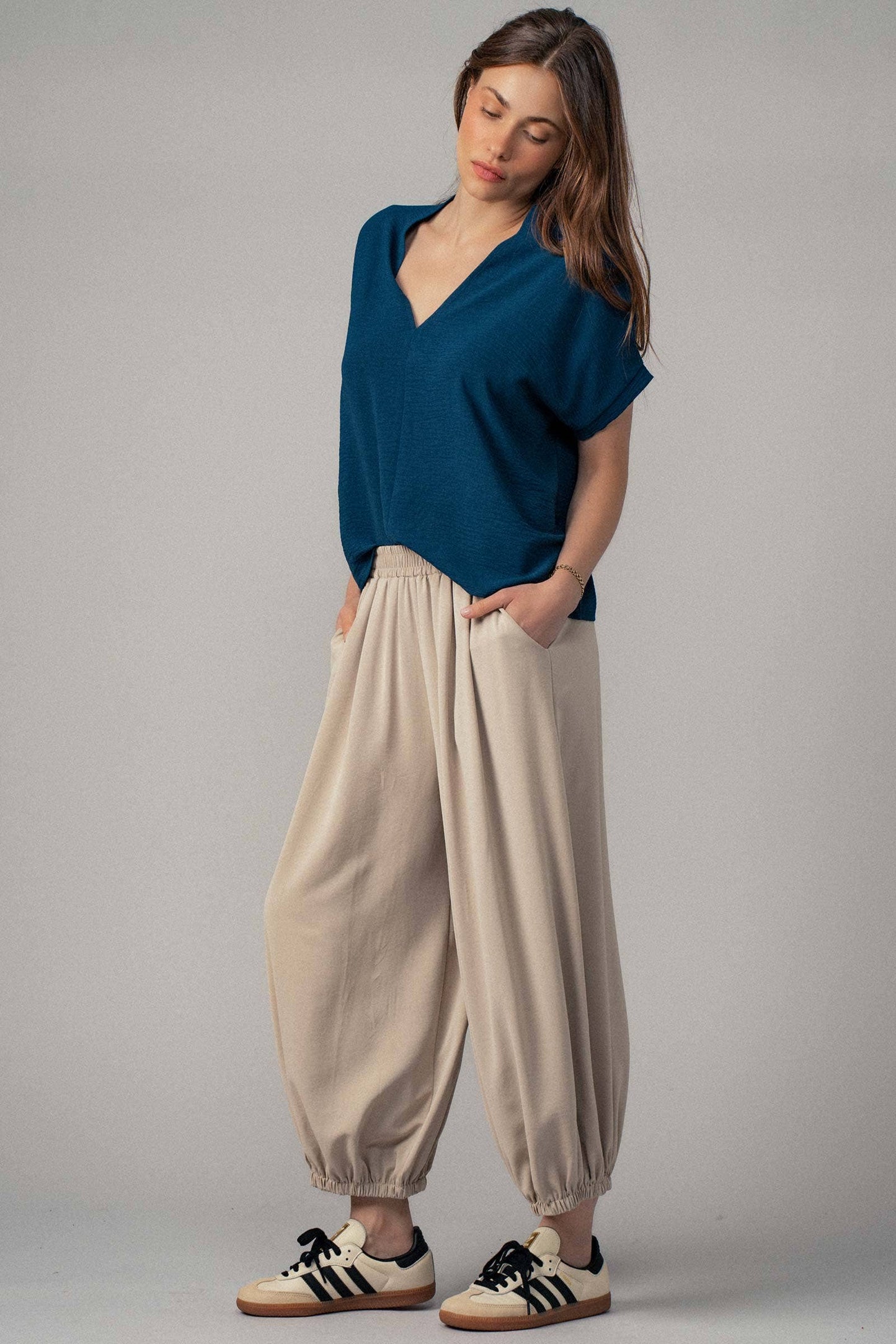 Urban Daizy Boho Relaxed Fit Elastic Cuff Pants