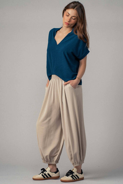 Urban Daizy Boho Relaxed Fit Elastic Cuff Pants