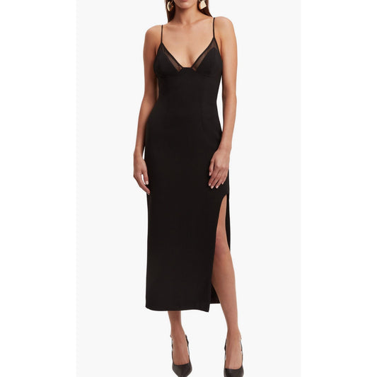 Bardot Rune Mesh Inset Midi Dress