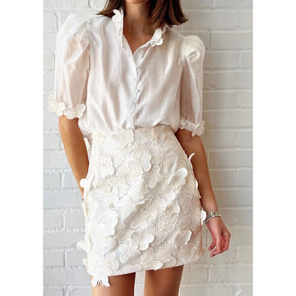 Elliatt Scarlett Butterfly Appliqué Skirt