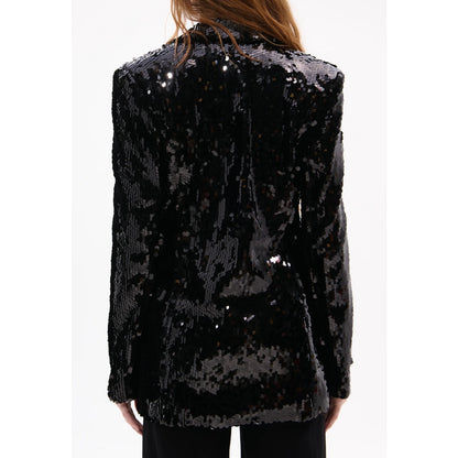 Azalea Wang Dubai Black Sequin Blazer