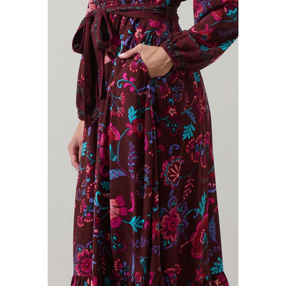 Sugarlips Tory Paisley Mindie Wrap Midi Dress - XS-3X