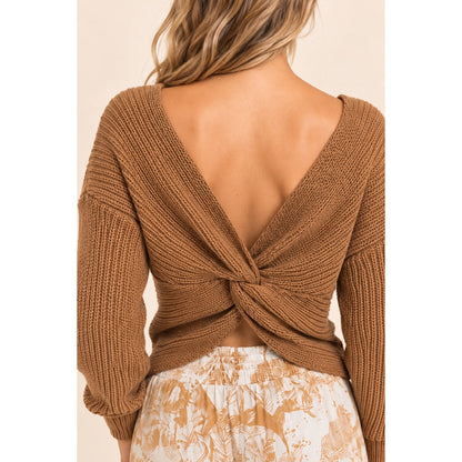 Scandal Italy Twisted Back Sweater