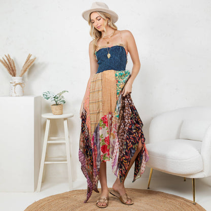 Young Threads Handkerchief Dress with Patches