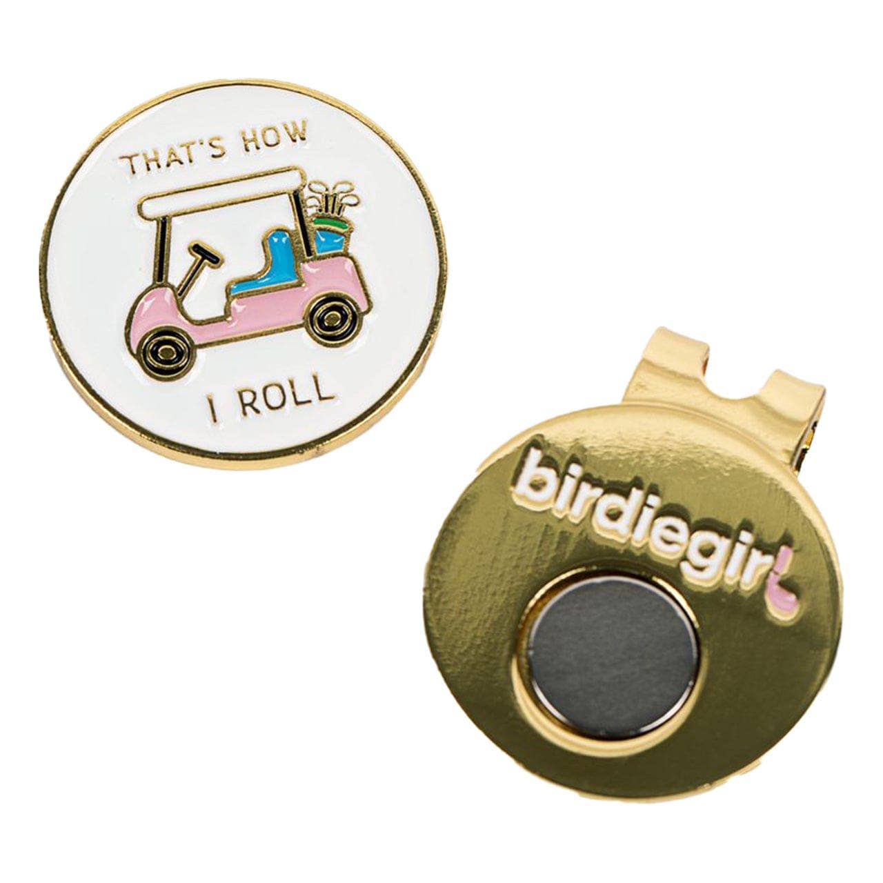 Birdie Girl Golf - Sassy Women's Golf Ball Marker Collection (set of 4) with Hat Clip