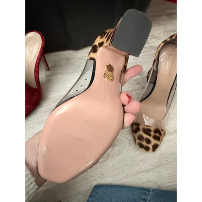 Aquazzura Optic 105 Pumps In Animal Print Ponyhair