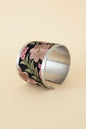 ZAD Purple Flower Embroidery Cuff Bracelet
