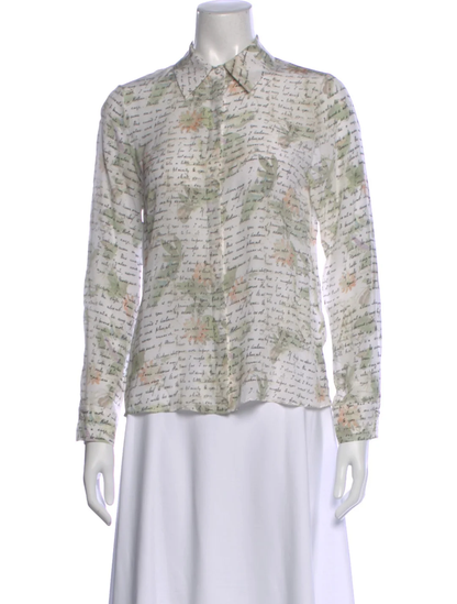 Alice + Olivia Silk Printed Blouse