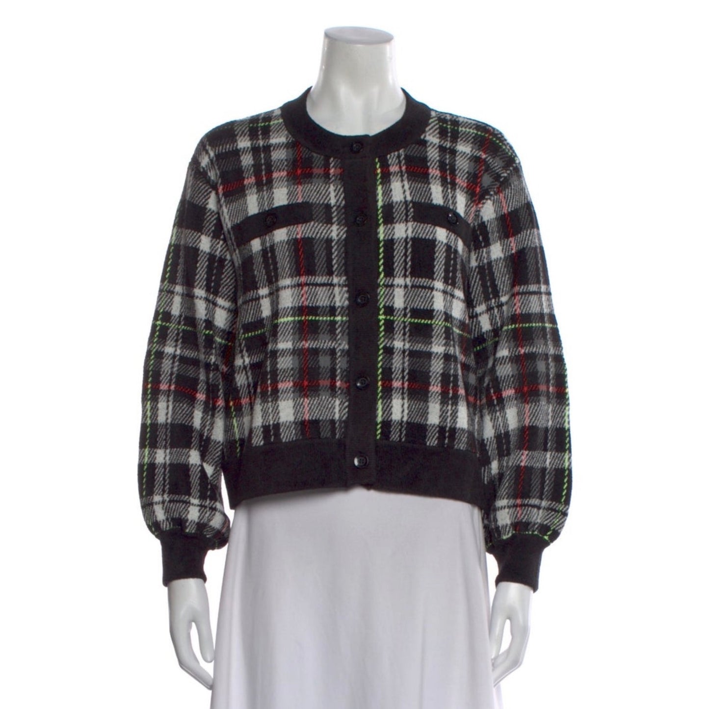 Alice + Olivia Verena Jacquard Textured Cardigan
