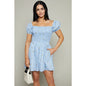 En Saison Zoey Off the Shoulder Mini Dress