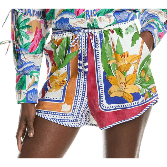 FARM Rio Tropical Destination Linen-Blend Short