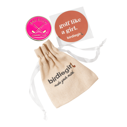 Birdie Girl Golf - Bad B*tch Country Club Women's Golf Ball Marker with Hat Clip