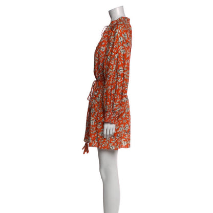 Alice + Olivia Lilian Belted Floral Print Linen-Blend Mini Dress