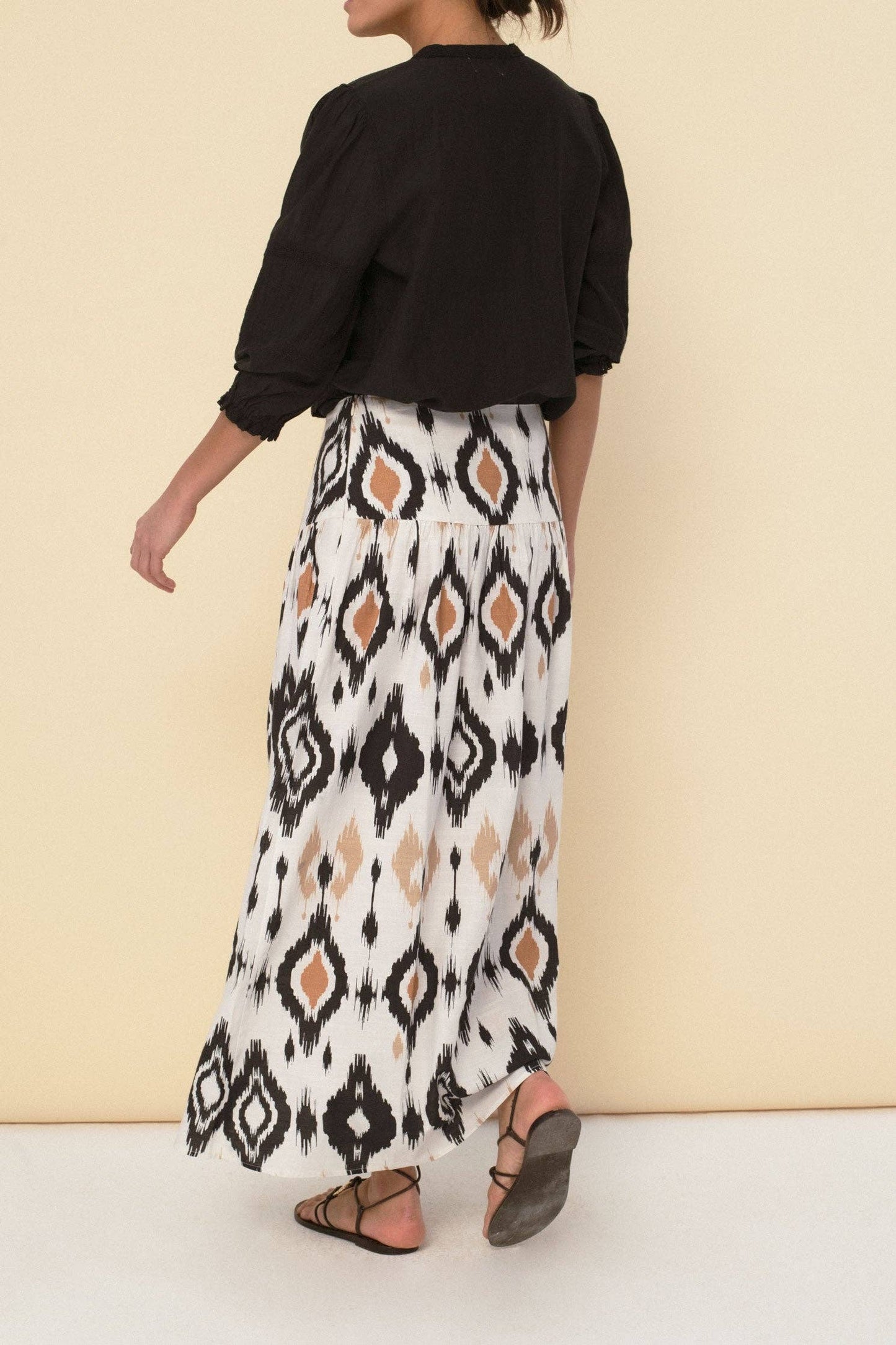 Maxi Length Skirt in Ecru