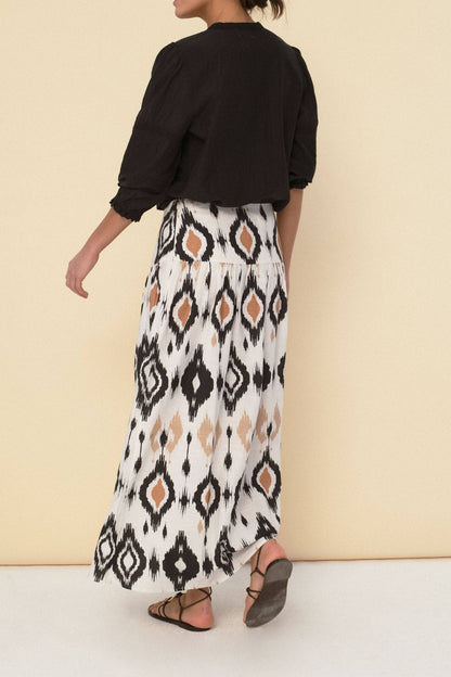 Maxi Length Skirt in Ecru