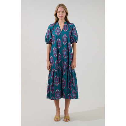 Sugarlips Wynette Tiered Midi Dress Folklore