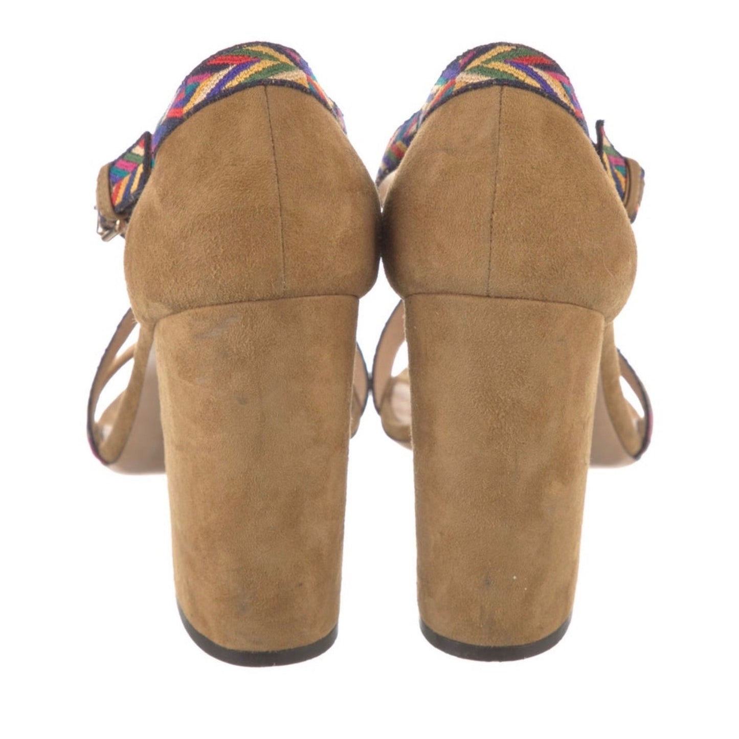 Valentino Suede Embroidered Sandals