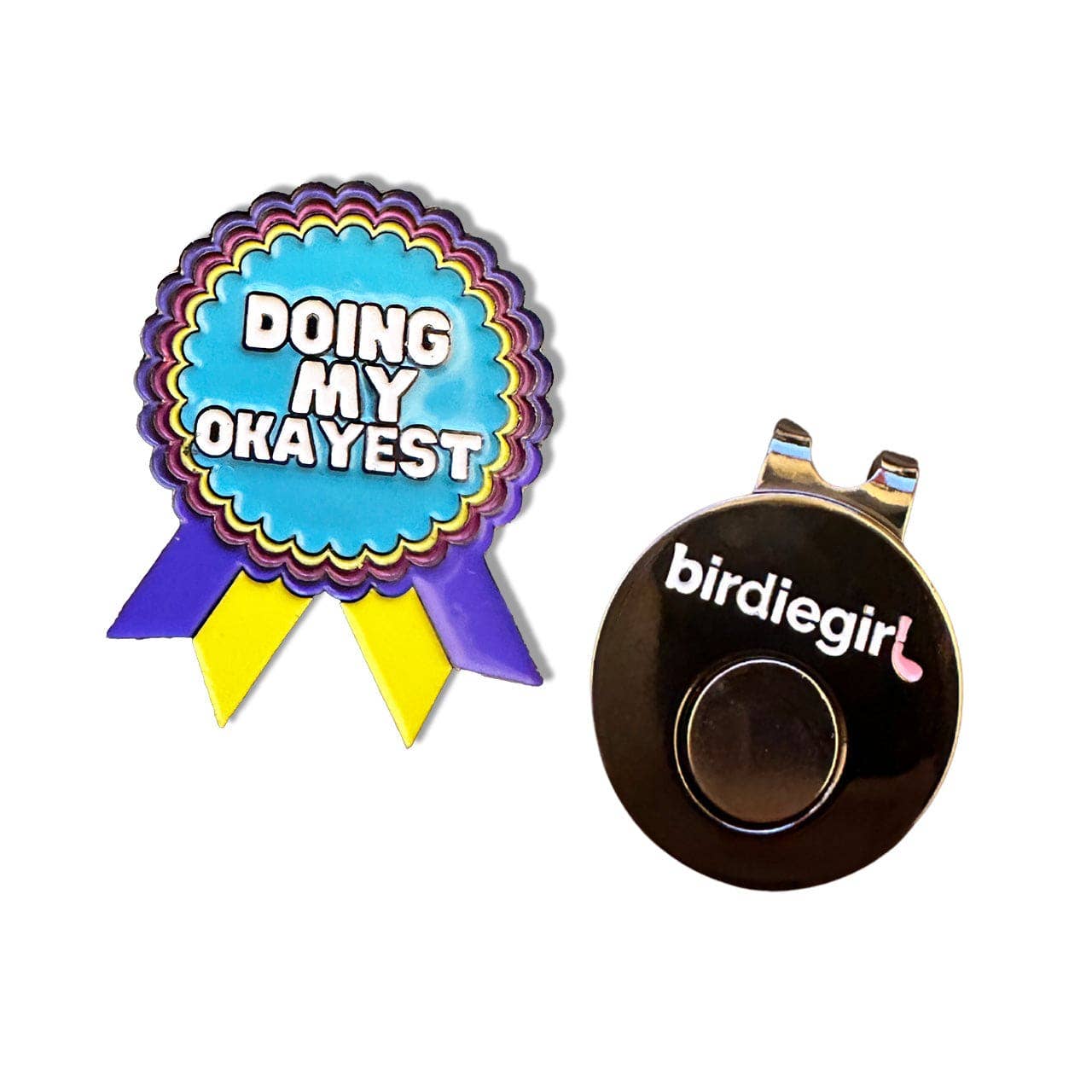 Birdie Girl Golf - Doing My Okayest Golf Ball Marker with Magnetic Hat Clip