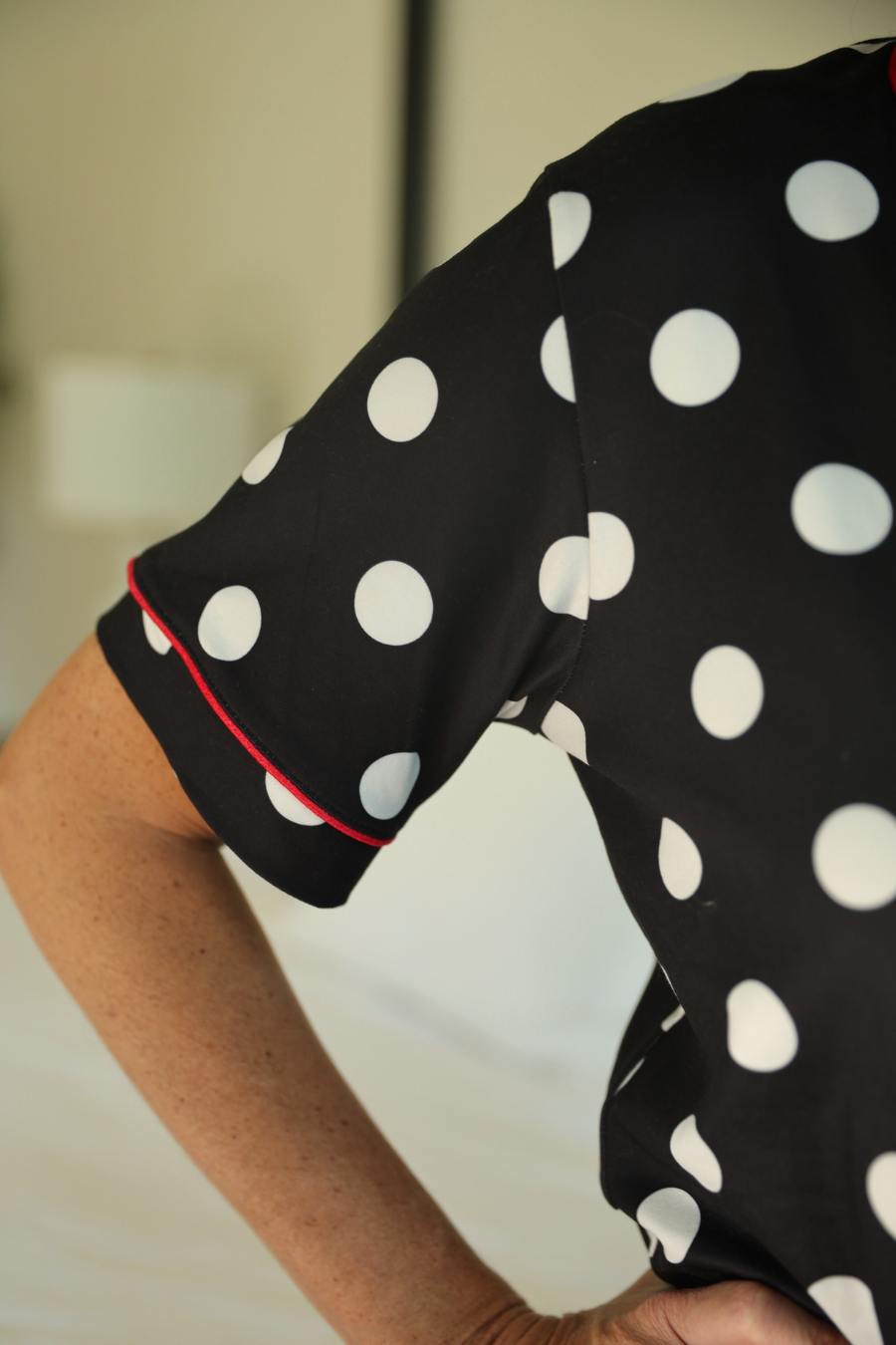 Jess Lea Dotty Darling Polka Dot Ruffle Pajama Set