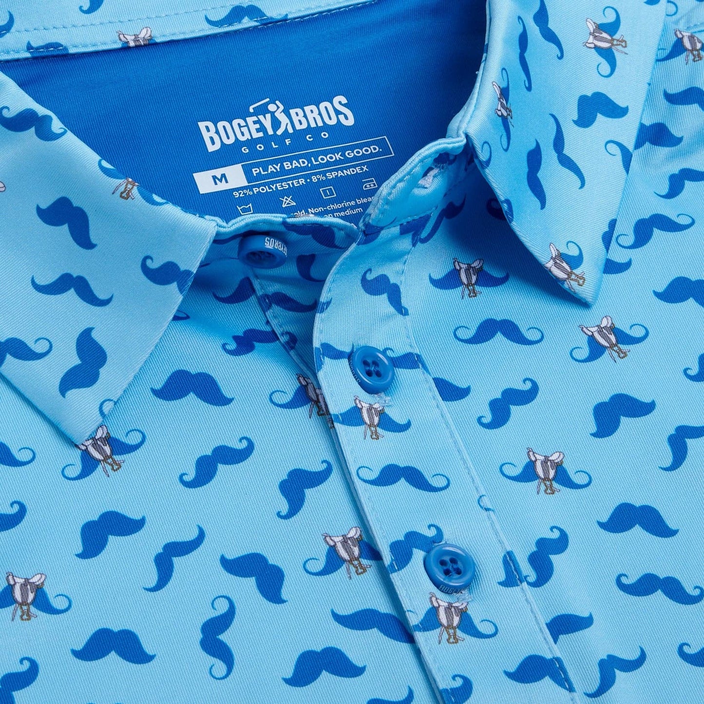 Bogey Bros Golf Co - Mustache Ride - Polo