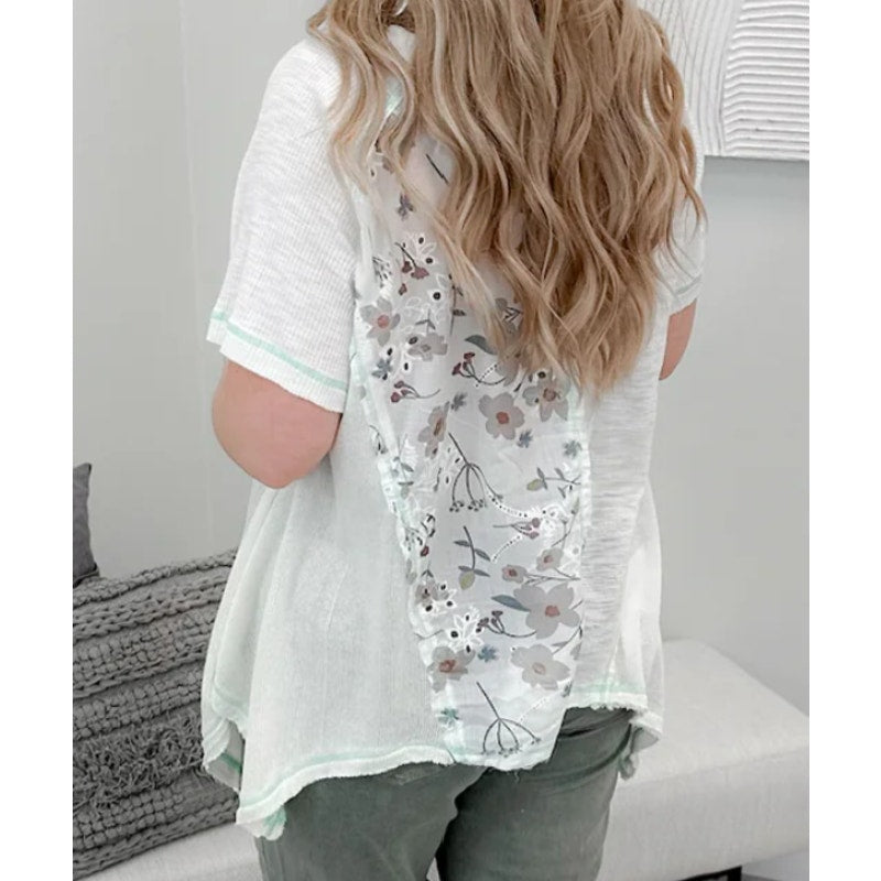 POL Ivory Floral Top