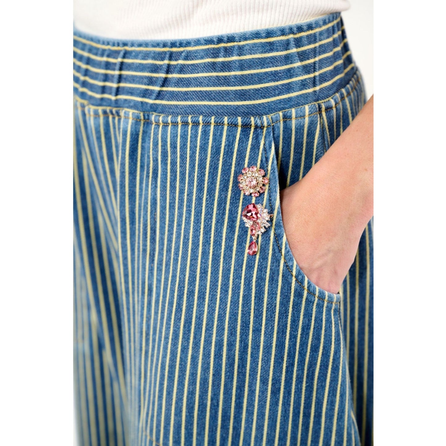 Aratta Alaina Stripped Denim Pants