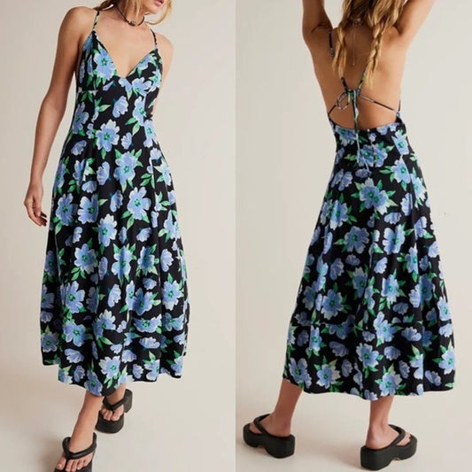 Free People Women's Finer Things Floral Midi Dress