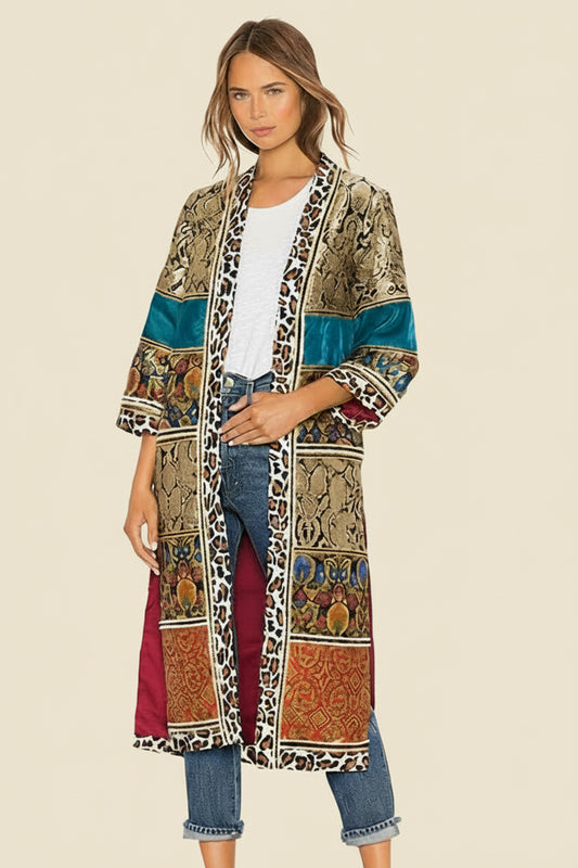 Alice + Olivia Lynn Patchwork Kimono in Multi