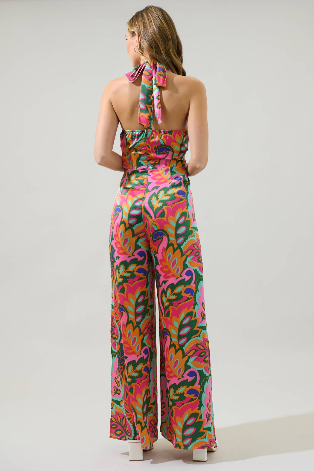 Sugarlips Lilia Tropical Floral Magic Moment Halter Jumpsuit