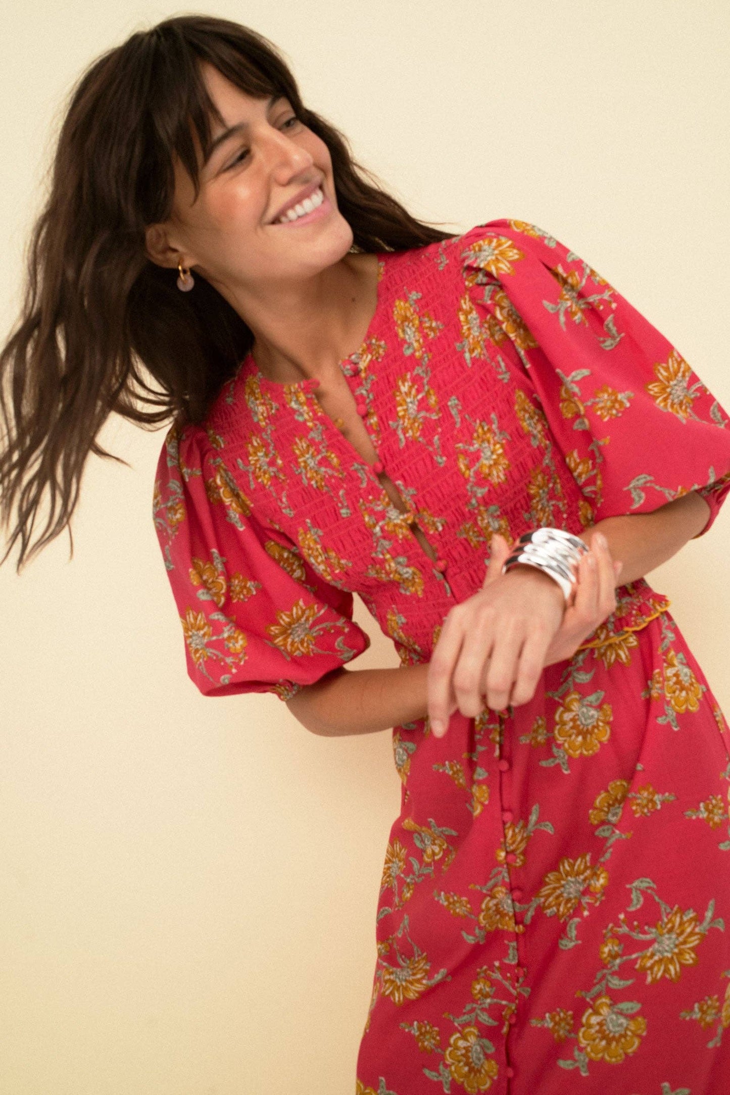 Magnolia Dress in Cherry