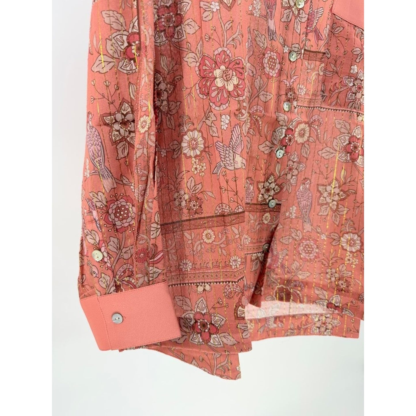 Strawberry Paris Laurent Floral Pattern Button-Up Shirt