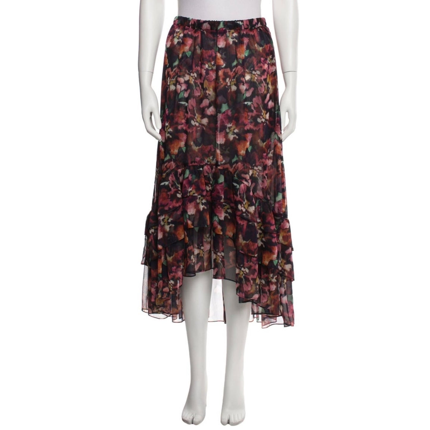 Misa Los Angeles Maxi Floral Tiered Skirt