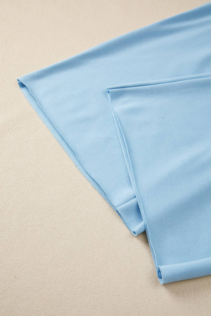 Cozy Tee and Wide Leg Pants 2pcs Set - Blue or Pink