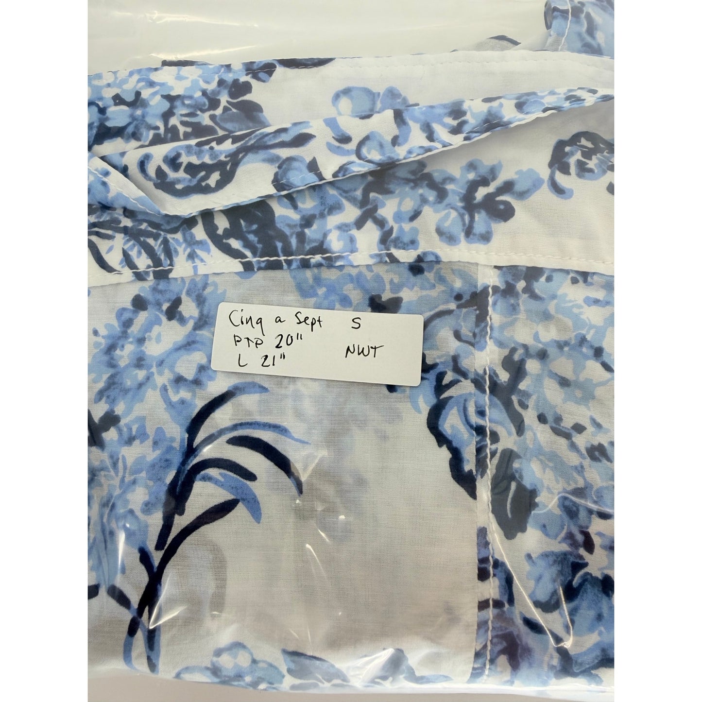 Cinq á Sept Coastal Bouquet Rashan Top - Size S