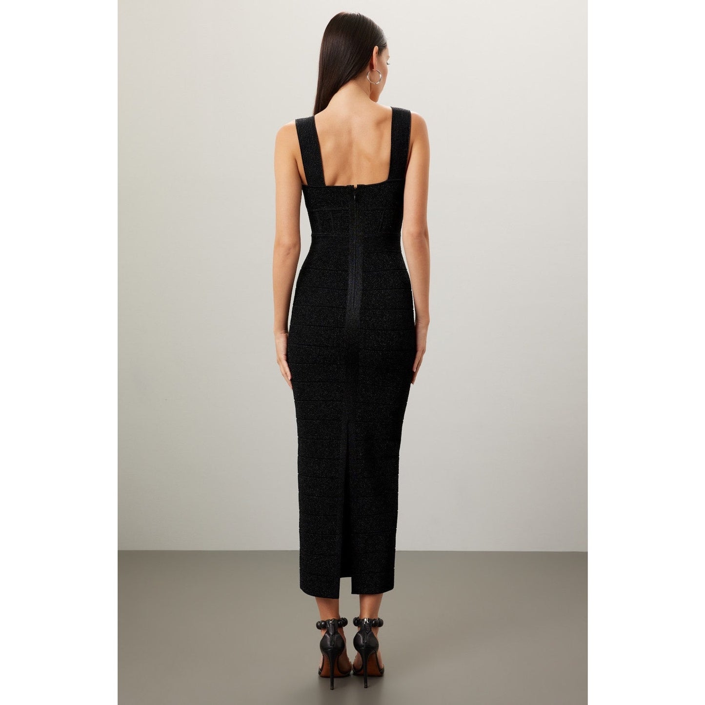 HERVÉ LÉGER Textured Lurex Sweetheart Gown
