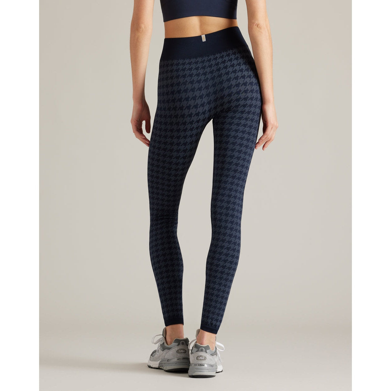 Rhone Navy Blue Houndstooth Seamless Legging