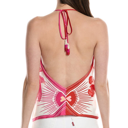 Farm Rio Halter Bandana Blouse